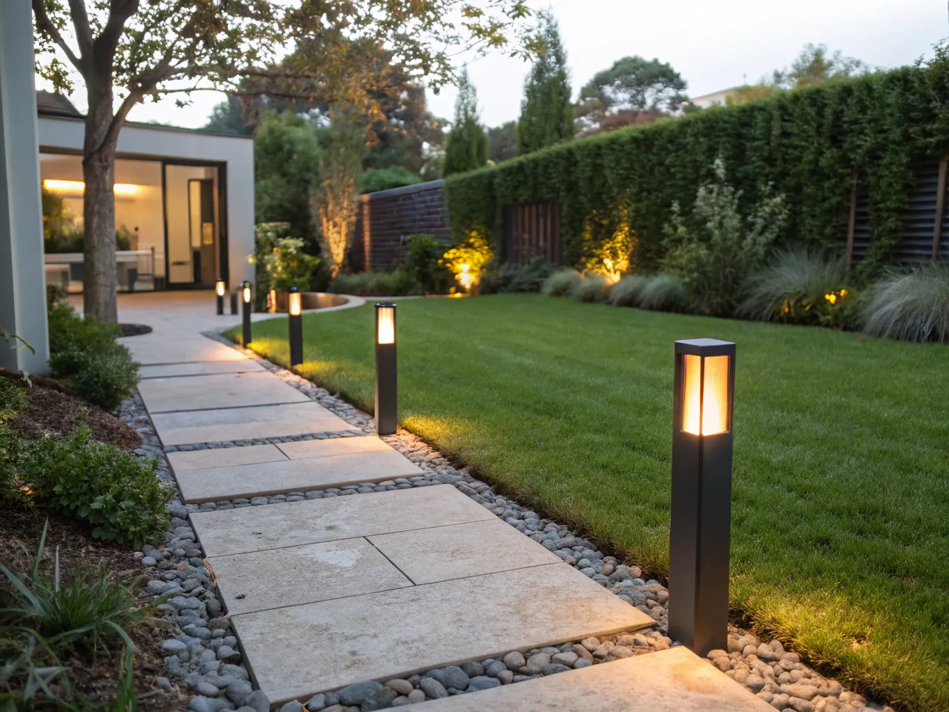 Modern garden pathway lighting in Sydney home